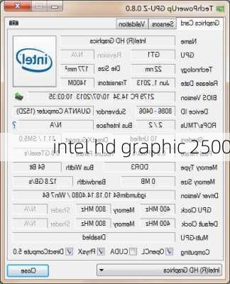 intel hd graphic 2500