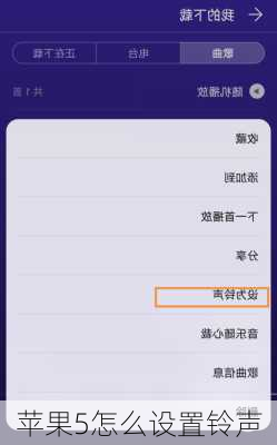 苹果5怎么设置铃声