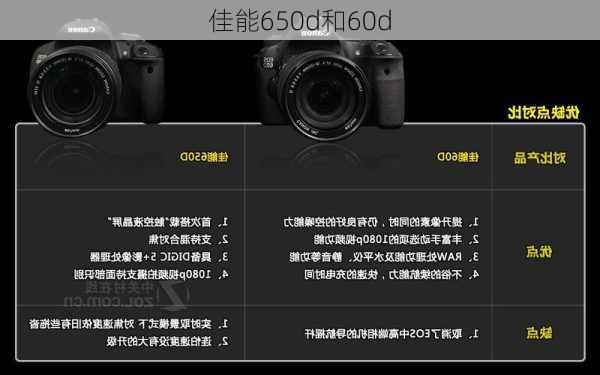 佳能650d和60d