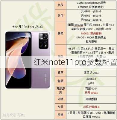 红米note11pro参数配置