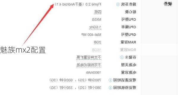 魅族mx2配置