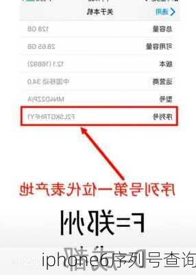 iphone6序列号查询