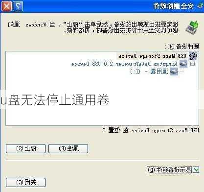u盘无法停止通用卷