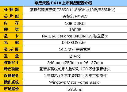 联想天逸f41配置