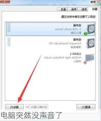 电脑突然没声音了