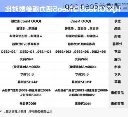 iqoo neo5参数配置