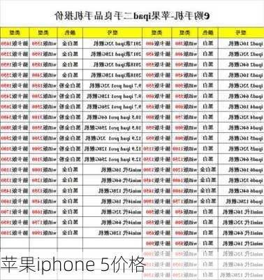 苹果iphone 5价格