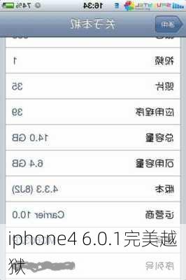 iphone4 6.0.1完美越狱