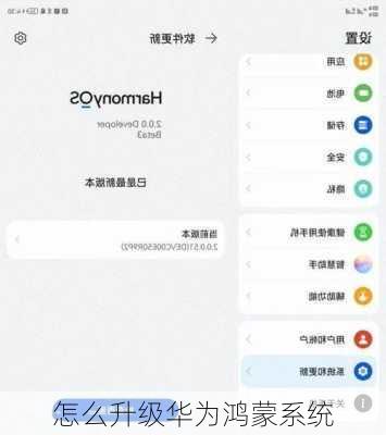 怎么升级华为鸿蒙系统