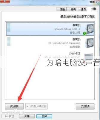 为啥电脑没声音