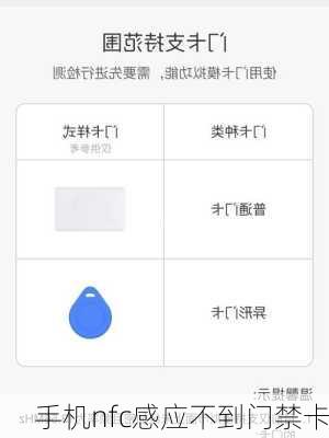 手机nfc感应不到门禁卡