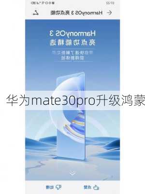 华为mate30pro升级鸿蒙