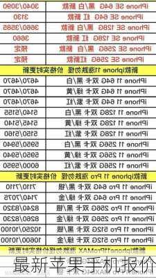 最新苹果手机报价