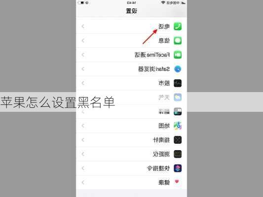 苹果怎么设置黑名单