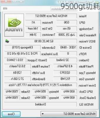 9500gt功耗