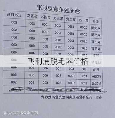 飞利浦脱毛器价格