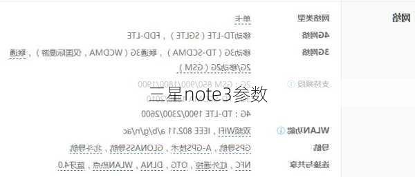 三星note3参数