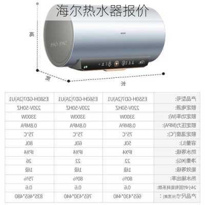 海尔热水器报价