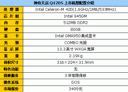 神舟笔记本电脑报价大全