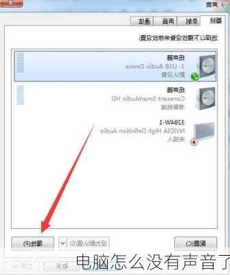 电脑怎么没有声音了