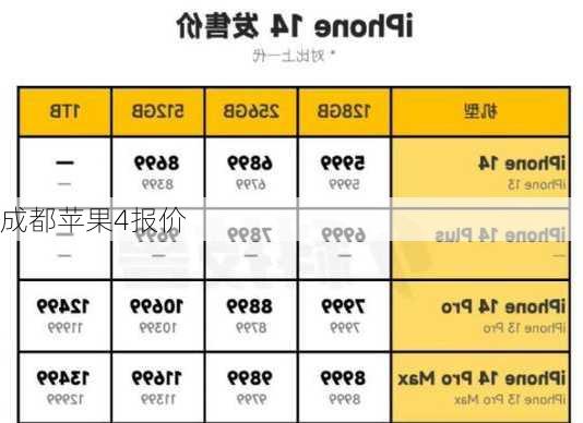 成都苹果4报价