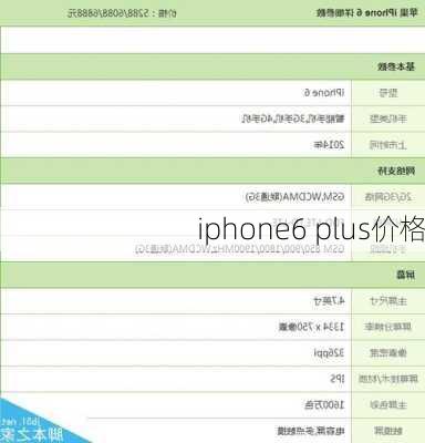 iphone6 plus价格