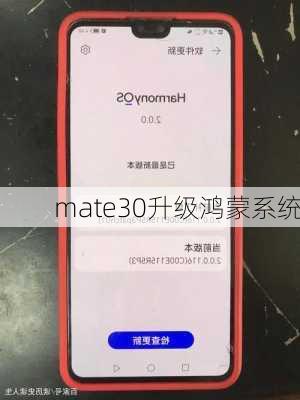 mate30升级鸿蒙系统
