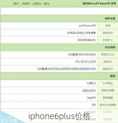 iphone6plus价格