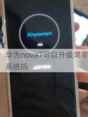 华为nova7可以升级鸿蒙系统吗