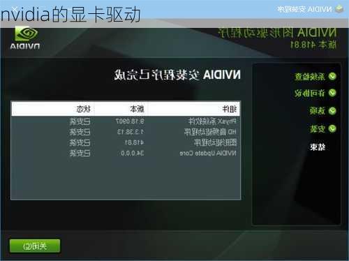 nvidia的显卡驱动