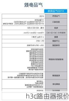 h3c路由器报价