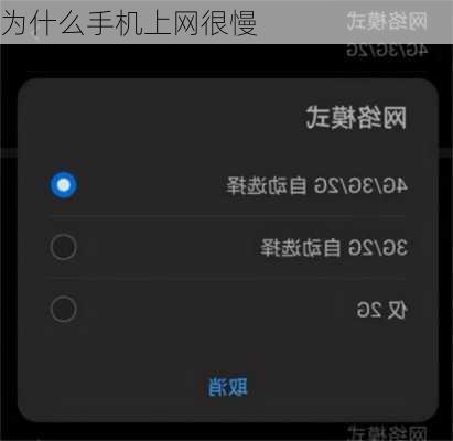 为什么手机上网很慢