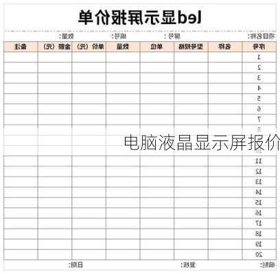 电脑液晶显示屏报价