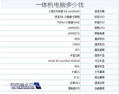 一体机电脑多少钱