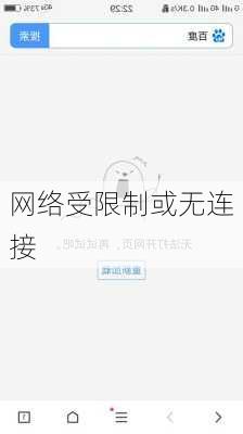 网络受限制或无连接