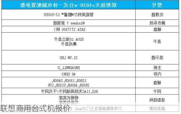 联想商用台式机报价