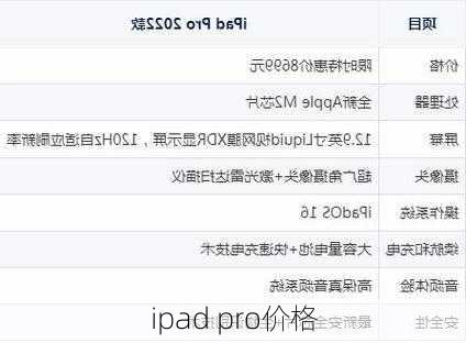 ipad pro价格