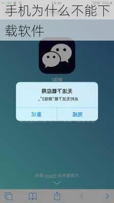 手机为什么不能下载软件