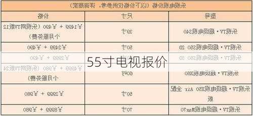 55寸电视报价