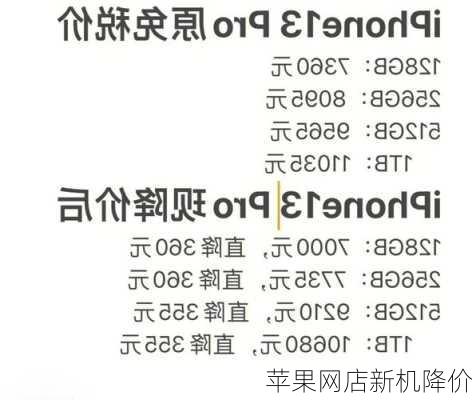 苹果网店新机降价