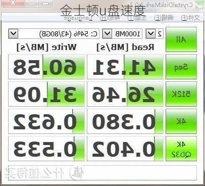 金士顿u盘速度