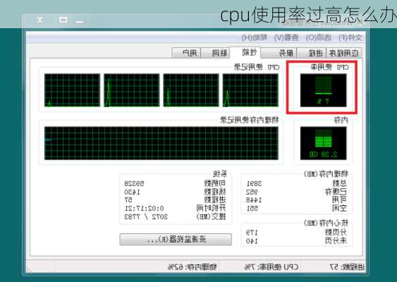 cpu使用率过高怎么办