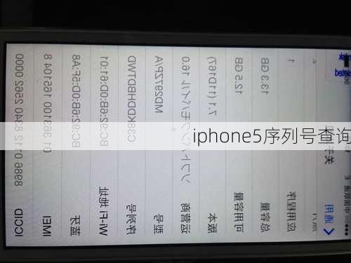 iphone5序列号查询