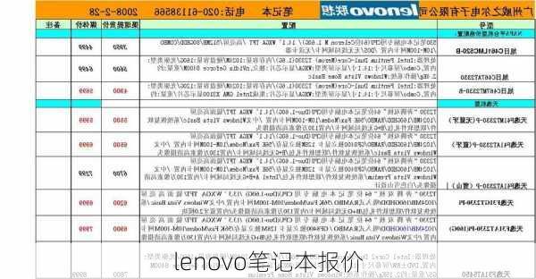 lenovo笔记本报价