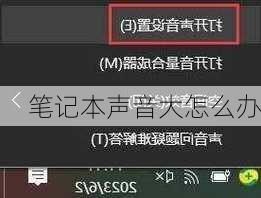 笔记本声音大怎么办