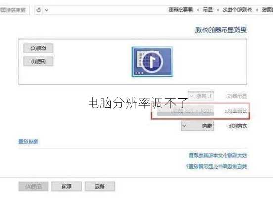 电脑分辨率调不了