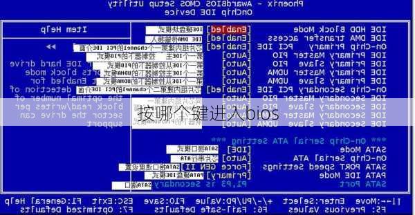 按哪个键进入bios