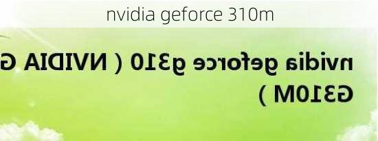 nvidia geforce 310m