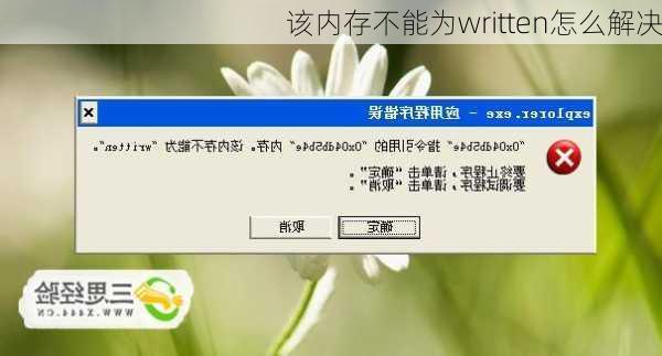 该内存不能为written怎么解决