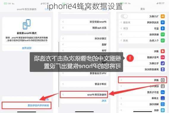 iphone4蜂窝数据设置